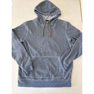 Levi’s Levi Strauss Co. Men’s Grey Striped Sweatshirt Pullover Hoodie Small